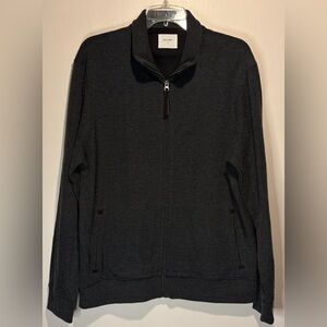 Billy Reid Dark Gray Full Zip Sweater Jacket Collar Pockets Outdoors Size L
